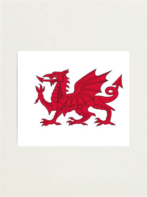 "Red Welsh Dragon - Flag of Wales - Sport T-Shirt Sticker Bedspread Duvet" Photographic Print by ...