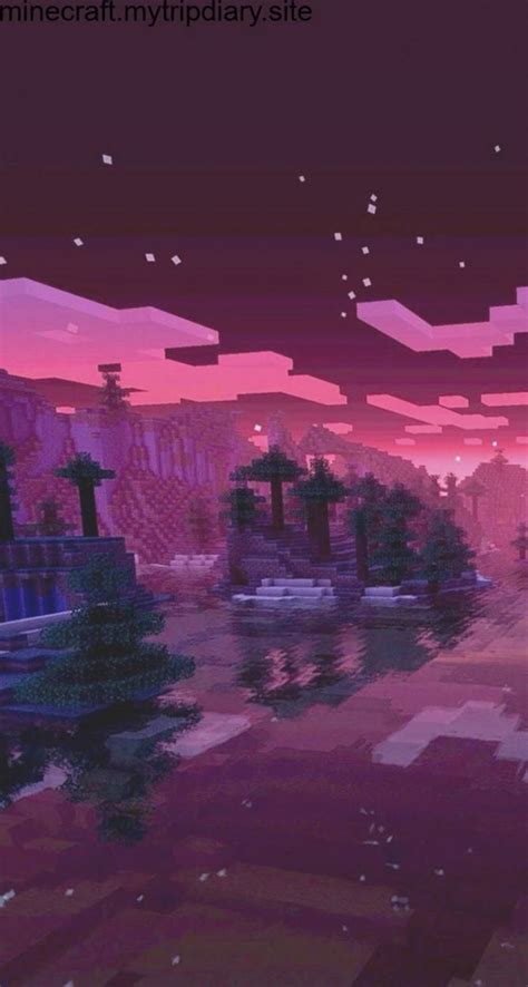 Download Purple Sky Minecraft Iphone Wallpaper | Wallpapers.com