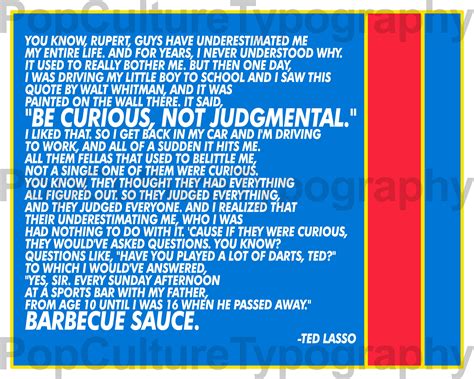 Ted Lasso be Curious Not Judgmental Digital Print - Etsy