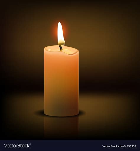 Realistic candle Royalty Free Vector Image - VectorStock