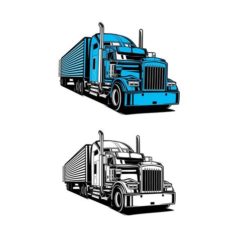 semi truck silhouette 4671705 Vector Art at Vecteezy