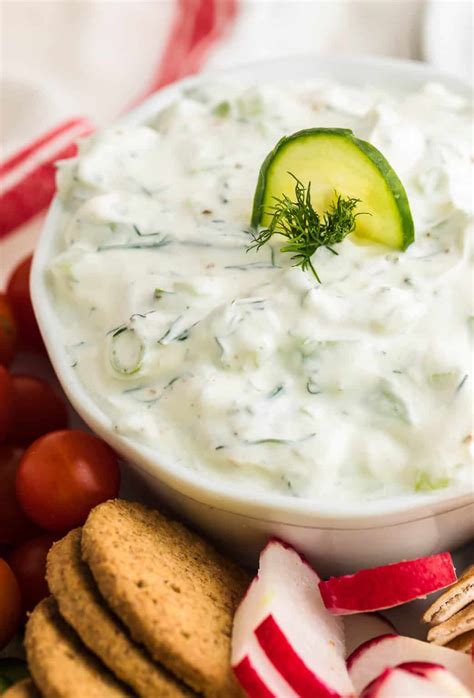 Easy Cucumber Dip {10 Minute Recipe} - Cheerful Cook