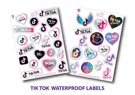 Tiktok Stickers Tiktok Decals Waterproof Labels Ideal - Etsy UK