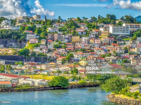 Fortdefrance The Capital City Of Martinique Viewed From The Ea Stock Photo - Download Image Now ...