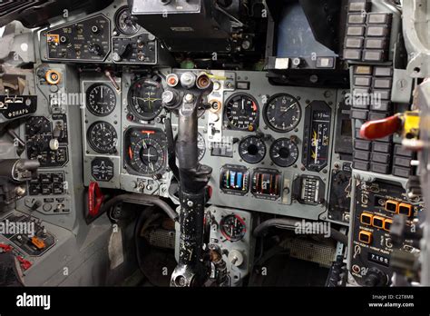 Cockpit and instrument panel of a captured Soviet Mig 29 Fulcrum Instrument panel to entire ...