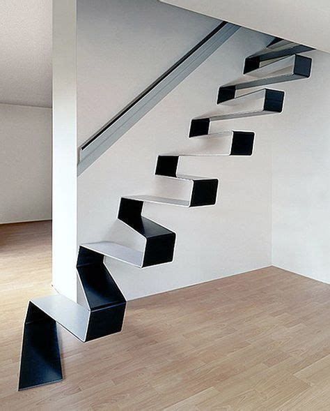 zig zag stairs | Floating staircase, Stairs design, Interior stairs