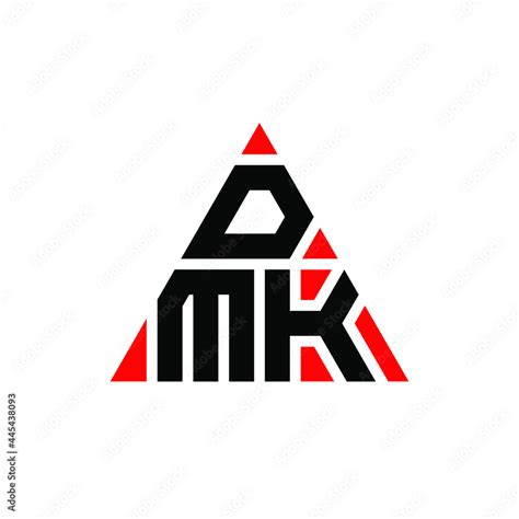 DMK triangle letter logo design with triangle shape. DMK triangle logo design monogram. DMK ...