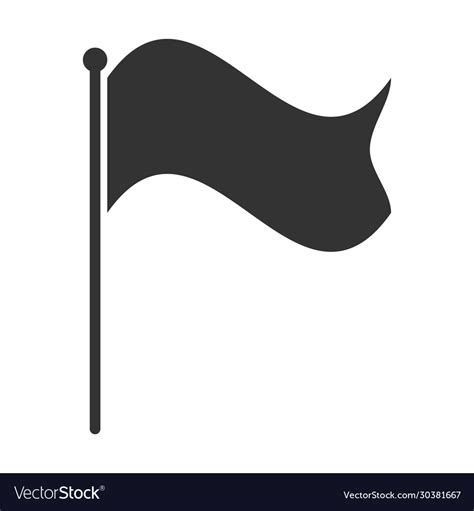 Flag icon silhouette design template Royalty Free Vector