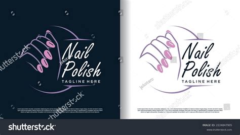 Nail Polish Logo Icon Modern Creative Stock Vector (Royalty Free) 2224847905 | Shutterstock