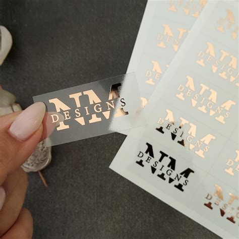 Custom Branding Stickers Custom Logo Labels Clear Gold - Etsy UK