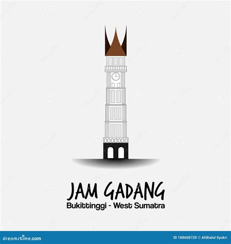 Jam Gadang Tower of Bukittinggi Stock Vector - Illustration of tourism, minang: 188608720