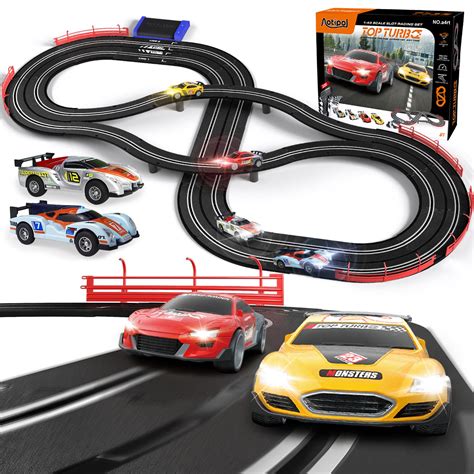 Best Choice Products Electric Slot Car Race Track Set Kids Toy W/ Cars, Controllers ...