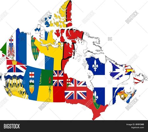 Canada Map Provinces Territories Image & Photo | Bigstock