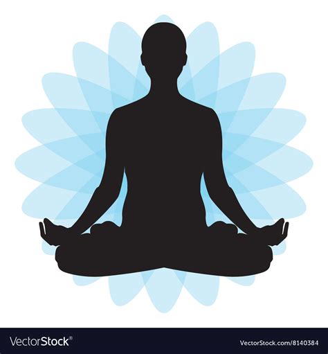 Yoga lotus pose Royalty Free Vector Image - VectorStock