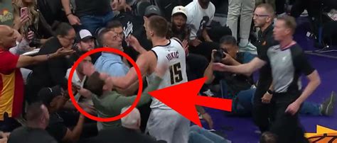 Nikola Jokic Appears To Shove Phoenix Suns Owner Mat Ishbia During Game 4 Of Western Conference ...