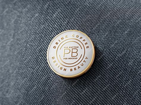 Premium PSD | Pin Badge Mockup