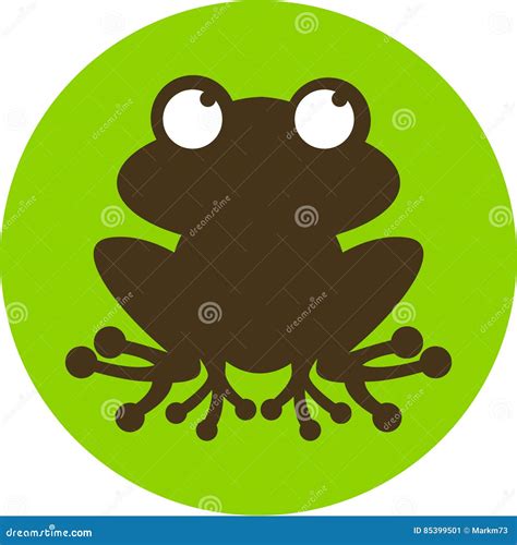 Cute Frog Silhouette stock vector. Illustration of cute - 85399501