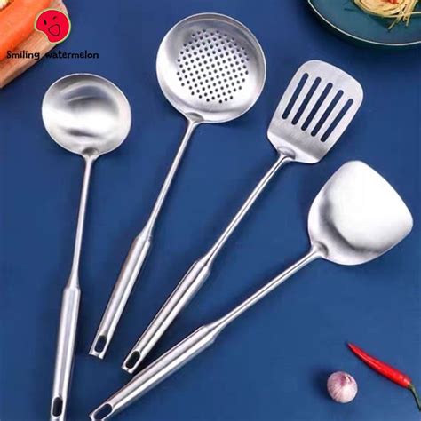 Stainless steel wok spatula/wok spoon/colander/Frying spatula | Shopee Philippines