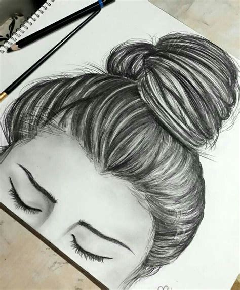 Messybun charcoal drawing | Easy charcoal drawings, Easy drawings sketches, Charcole drawings