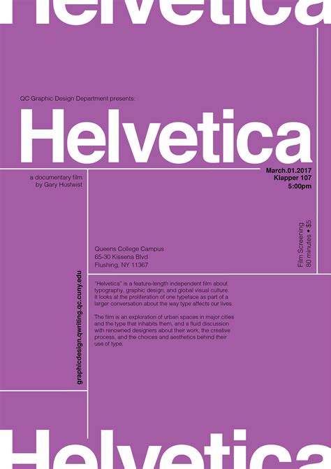 Helvetica Documentary Poster on Behance