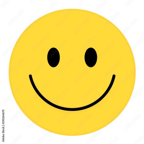 Fototapeta Smiley Face. Happy smiley emoji vector yellow. Vector happy ...