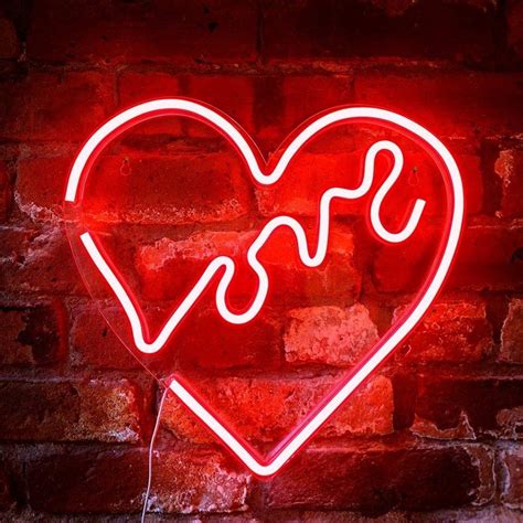 Neon Red Love Heart | Red aesthetic, Neon signs, Love neon sign