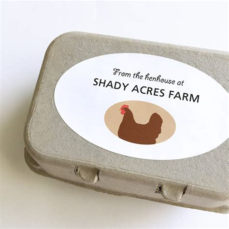 Egg Carton Labels Food Carton Stickers Customized Label