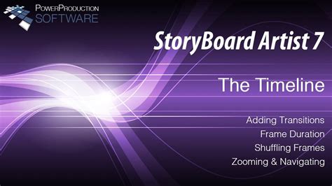 StoryBoard Artist 7 storyboard software - The Timeline - YouTube