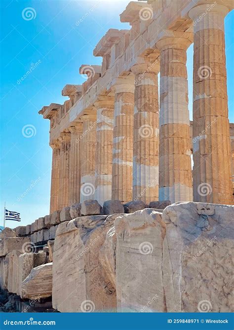 Vertical Shot of the Temple of Athena Nike, Acropolis Stock Image ...