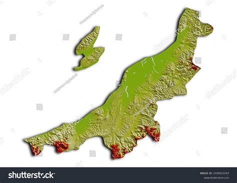 Niigata Prefecture Japan Map Shaded Relief Stock Illustration 2190523747 | Shutterstock