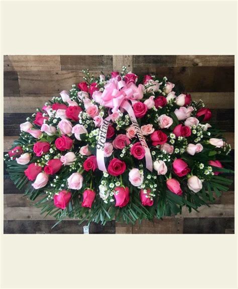 CS0810: Pink Rose Casket Spray - Floral Fantasy US