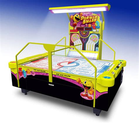 The Pac-Man Smash 4-Person Arcade Air Hockey Table