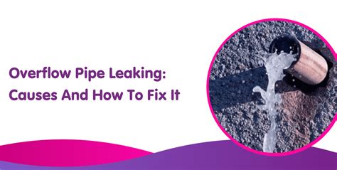 Overflow Pipe Leaking Causes And How To Fix It