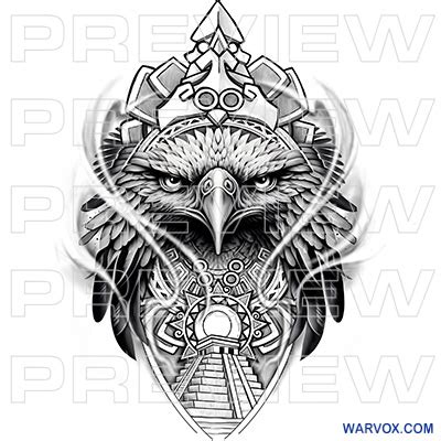 Mexican Aztec Eagle Tattoo Design - ₪ AZTEC TATTOOS ₪ Warvox Aztec Mayan Inca Tattoo Designs