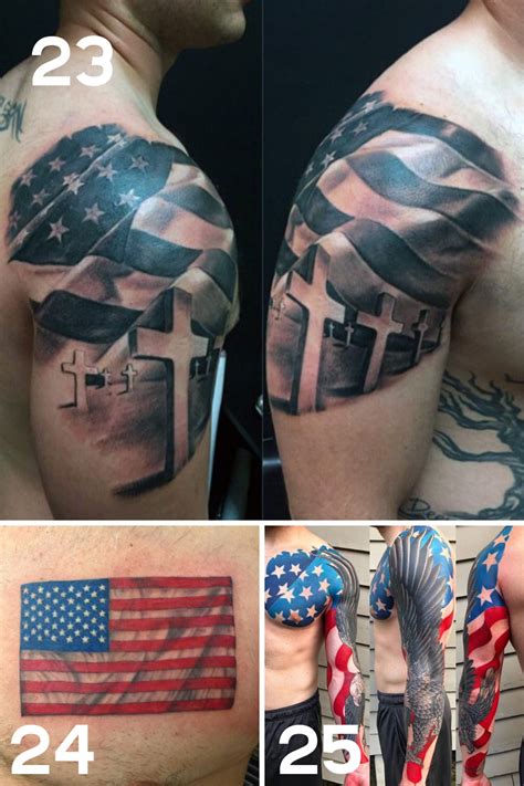 Patriotic American Flag Tattoo Ideas - tattooglee | Flag tattoo, American flag tattoo, American ...