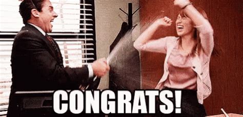 Congratulations GIF - Congrats TheOffice Happy - Discover & Share GIFs