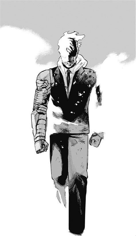 a black and white drawing of a man in a suit walking away from the camera