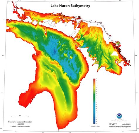 All sizes | Color bathymetric map of Lake Huron | Flickr - Photo Sharing!