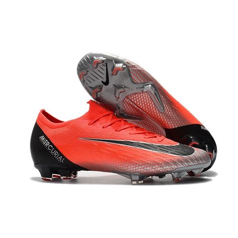 Nike Mercurial Vapor 12 Elite FG Cristiano Ronaldo CR7 Boots - Red Silver Black