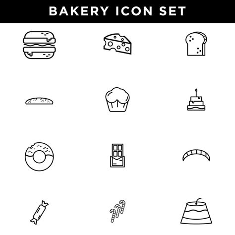 bakery icon set 3456163 Vector Art at Vecteezy