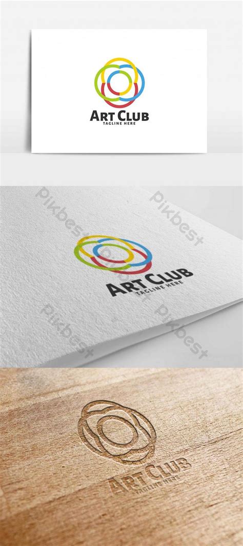 Colorful Art Club Comunity Circle Logo Design Template For Creative Studio Logo | AI Free ...