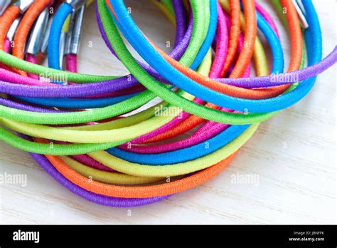 Colored rubber bands Stock Photo - Alamy