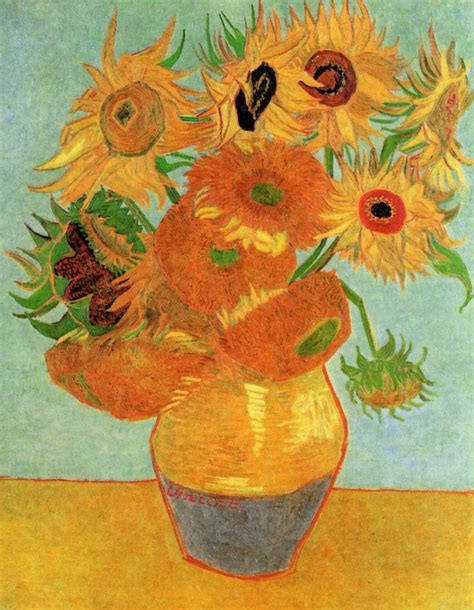 Still Life Vase with Twelve Sunflowers - Vincent van Gogh - WikiArt.org - encyclopedia of visual ...