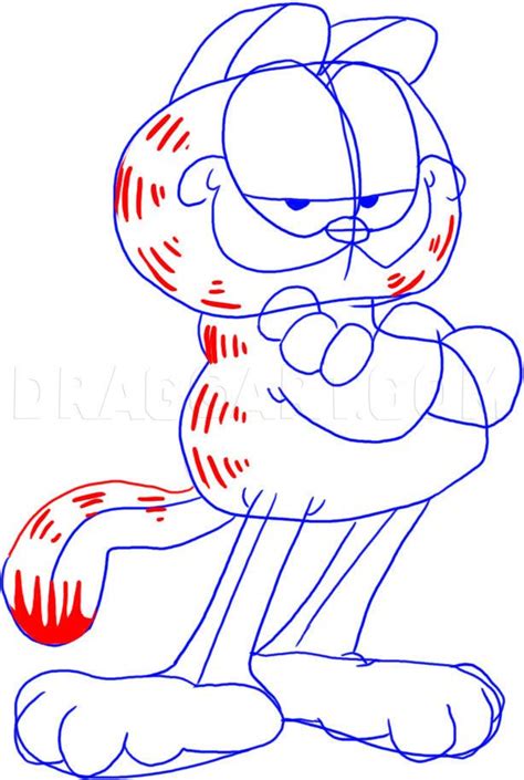 How To Draw Garfield, Step by Step, Drawing Guide, by Dawn | dragoart ...