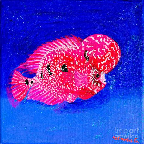 Pink fish Painting by Katwrina Golban - Fine Art America