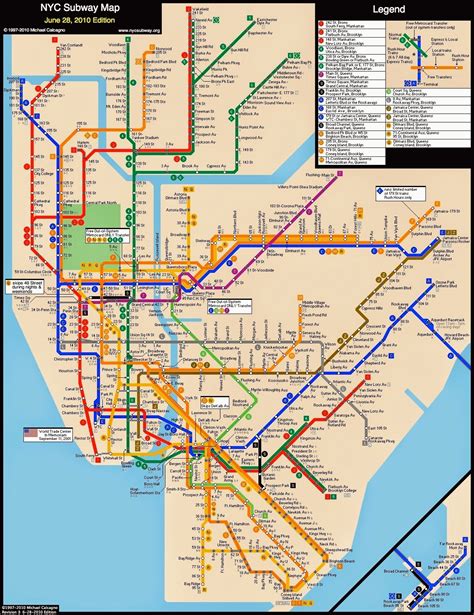 New York City Subway Map Printable | Ruby Printable Map