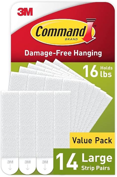 Command Large Picture Hanging Strips, 24 ct, Velcro Command Strips Heavy Duty