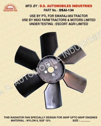 Tractor Radiator Fan - Manufacturer, Supplier & Exporter