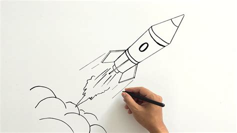 Realistic Easy Rocket Drawing - Merryheyn