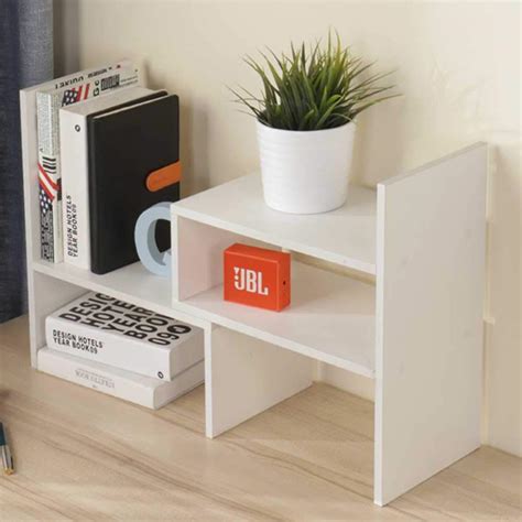 Platforms, Stands & Shelves Office Supplies Desk Organizer,White Wooden-Life Wood Adjustable ...